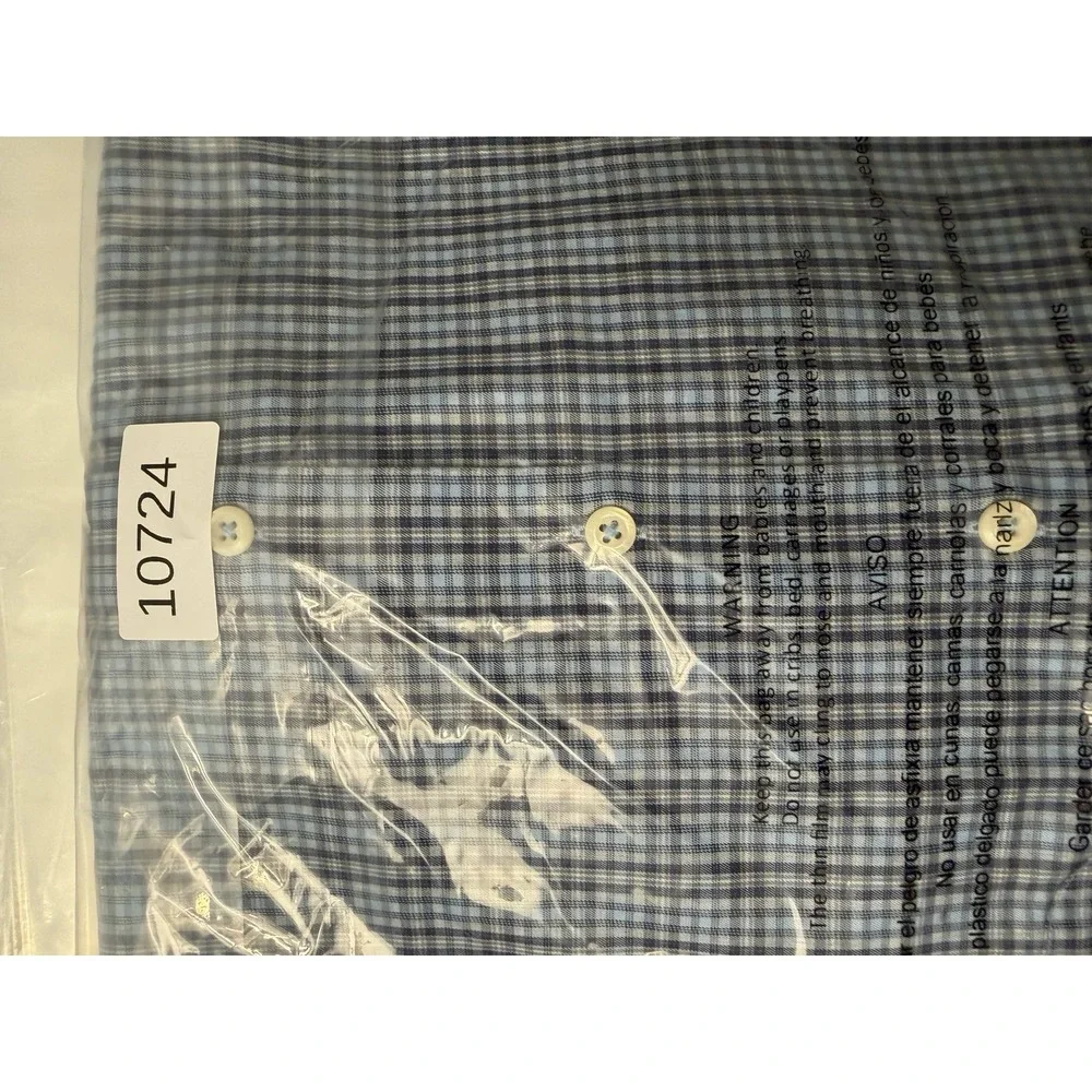Peter Millar Mens Large Blue Plaid Long Sleeve Button Shirt Business Lot Of 2